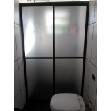 box de vidro frontal para banheiro preço Vila Guarani
